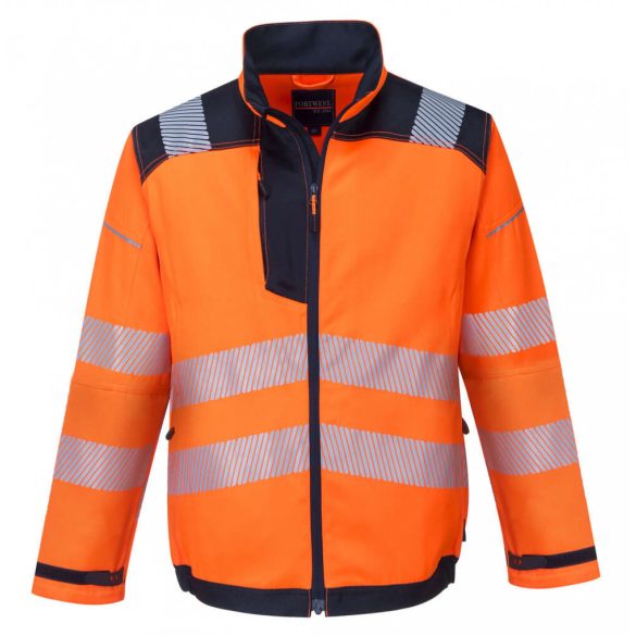 Portwest Vision jól láthatósági kabát-T500-narancs / tengerészkék-3XL