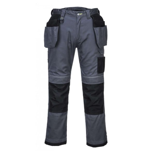 Portwest PW3 Urban Work lengőzsebes nadrág-T602-szürke/fekete-28 (XS)