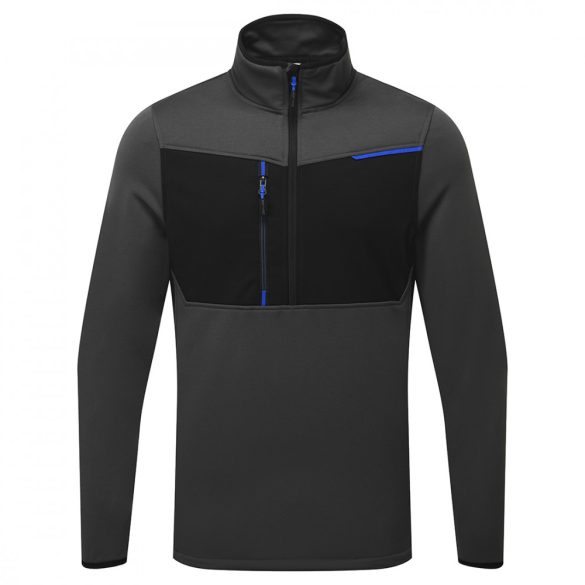 Portwest WX3 félcipzáras polár pulóver-T755-szürke-3XL