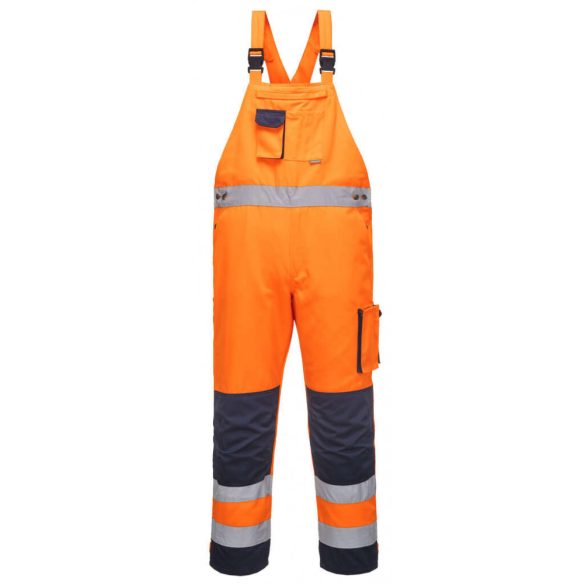 Portwest Texo Hi-Vis Dijon mellesnadrág-TX52-narancs / tengerészkék-L