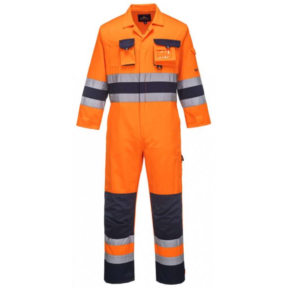 Portwest Texo Hi-Vis Nantes overál-TX55-narancs / tengerészkék-L
