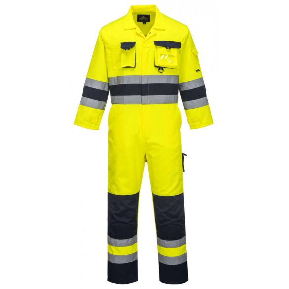 Portwest Texo Hi-Vis Nantes overál-TX55-sárga / tengerészkék-L