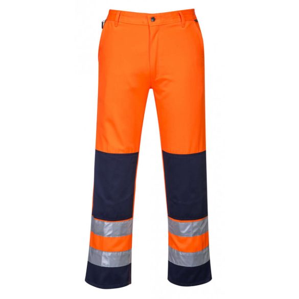 Portwest Seville Hi-Vis nadrág-TX71-narancs / tengerészkék-L